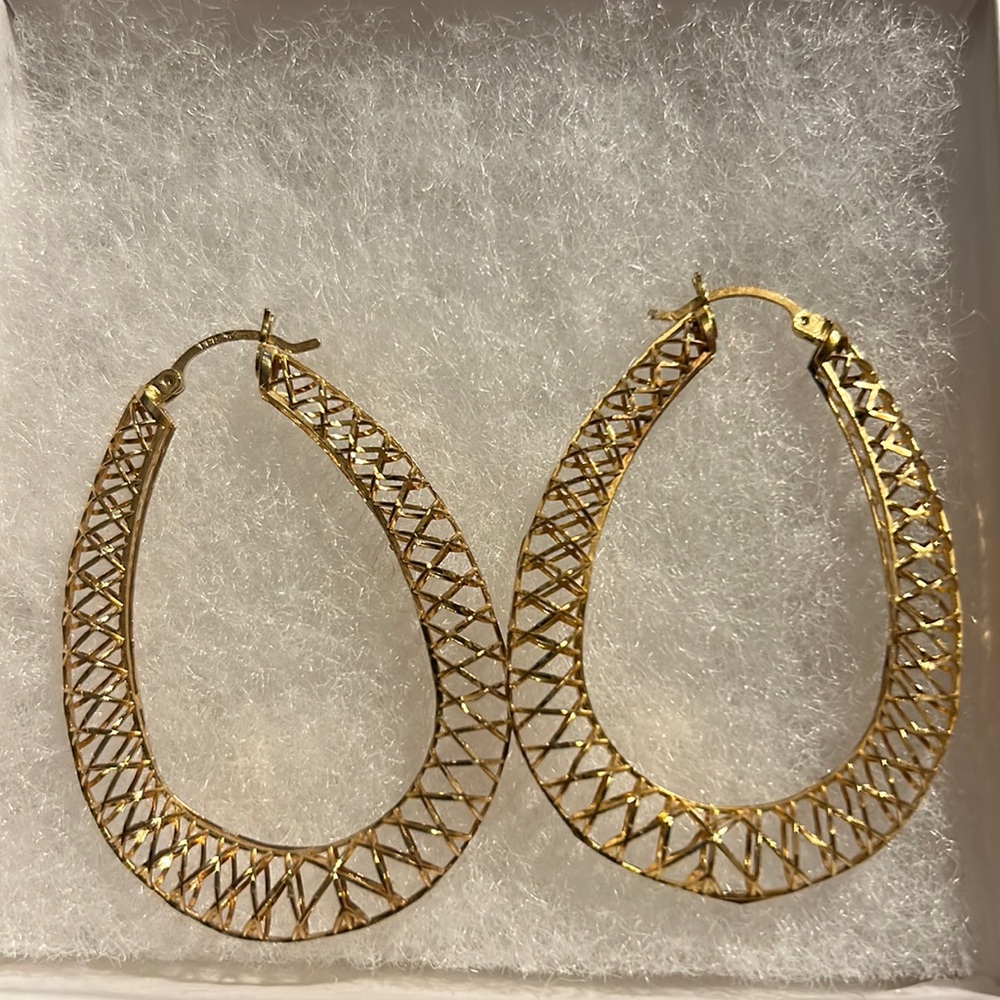Gold hoop earrings